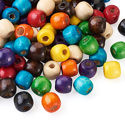 180 шт. двухцветные бусины из натурального клена&nbsp;WOOD-CD0001-06A-LF