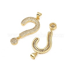 Pendentifs avec zircon cubiques à micro-pavés en laiton&nbsp;KK-S526-21G-B