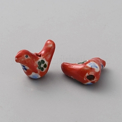 Perline porcellana fatto a mano&nbsp;PORC-WH0016-14E