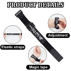 4шт 2 стиля полиэстер футбольный судья цепи клипсы шнур браслеты набор&nbsp;BJEW-BC0001-30