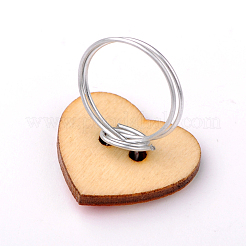 Coeur boutons en bois anneaux&nbsp;RJEW-JR00092