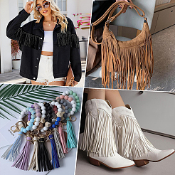 Ruban à pompon en similicuir PU&nbsp;DIY-GF0013-45C