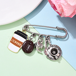 Брошь из нержавеющей стали 304 в виде кофе&nbsp;JEWB-YW00002