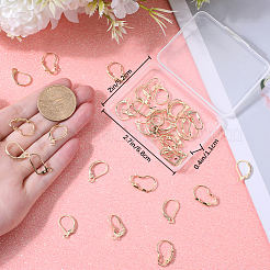 40 шт. 4-х стилевые латунные серьги с застежкой-молнией&nbsp;KK-BBC0010-44