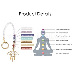 Colgante de loto / ojo de yoga con tema de chakra de acero inoxidable decorar&nbsp;PALLOY-JF01199