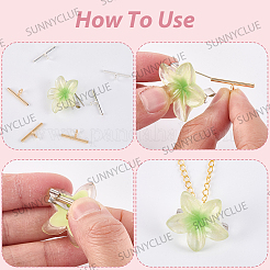 18 шт. 2-х цветные латунные трубчатые дужки&nbsp;DIY-SC0030-75C