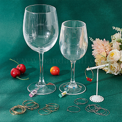 60 шт. двухцветная долговечная фурнитура для сережек-колец из латуни с покрытием&nbsp;KK-AN0001-01