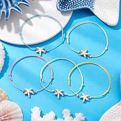 Bracelets de perles tressées en polyester ciré&nbsp;BJEW-JB11105