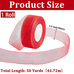 1 Rolle transparentes Organzaband&nbsp;SRIB-CY0001-22B-05