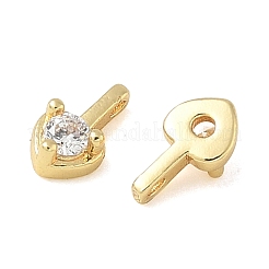 Messingpflaster klare Zirkonia Charms&nbsp;CU-CBA9FFD-11G-03