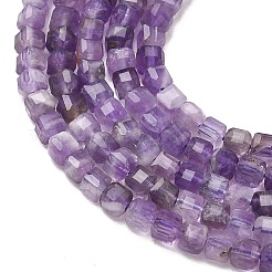 Natürlichen Amethyst Perlen Stränge&nbsp;G-Z160-B01-3x3mm-01