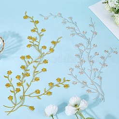 2 шт. аппликации в форме цветков сливы 2 цветов&nbsp;PATC-CP0001-13