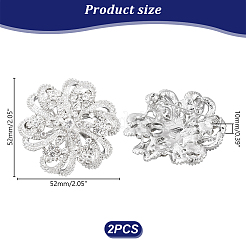 2 шт. брошь-булавка в виде цветка со стразами&nbsp;JEWB-GA0001-26