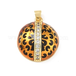 Pendenti in zirconi cubici trasparenti in micro pavè di ottone&nbsp;KK-A303-17G