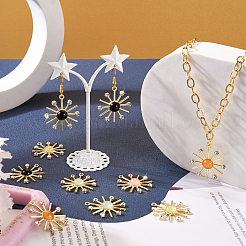 24 шт. 6-цветные стеклянные подвески с имитацией кошачьего глаза&nbsp;FIND-TA0002-83