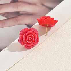 Valentinstag-Ohrstecker aus Eisen und Harz&nbsp;BG8653
