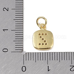 Placcatura a cremagliera in ottone micro pavé di ciondoli con zirconi chiari&nbsp;KK-E110-14G-Z