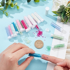3500 Stück 10 Farben GlasZylinderförmigperlen&nbsp;SEED-NB0001-78