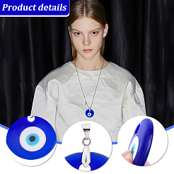 8 шт. 4 подвески ручной работы в стиле лэмпворк от сглаза&nbsp;LAMP-PH0001-10