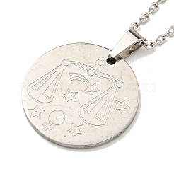 Anlaufgeschützte Halsketten mit Sternbild-Anhänger&nbsp;NJEW-S422-04P-07