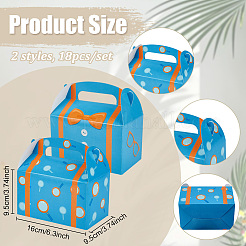 18 scatola regalo portatile in carta stampata con 2 stili per caramelle&nbsp;CON-PH0003-72