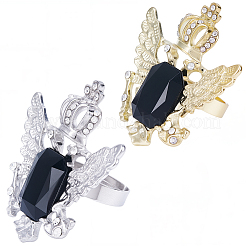 2 шт. 2-цветные зажимы для галстука со стразами из сплава&nbsp;FIND-CY0001-37A