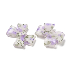 Прозрачные акриловые кабошоны с принтом&nbsp;OACR-M008-01D