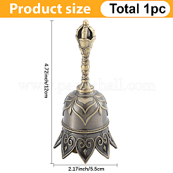 1 шт. сплав ручной звонок колокольчик дисплей украшения&nbsp;AJEW-GF0012-23AB