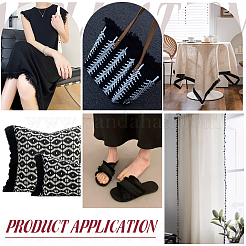 40 ярд хлопчатобумажной кружевной ленты с кисточками для одежды&nbsp;DIY-PH0031-34C