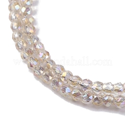 Прозрачные стеклянные бусины гальваническим пряди&nbsp;EGLA-H107-01A-AB05