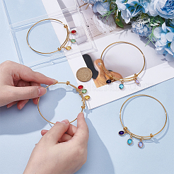 4шт 2 стиля браслеты с подвесками из нержавеющей стали 304 для женщин&nbsp;BJEW-UN00031