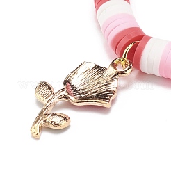 Set di braccialetti elastici da surfista heishi in argilla polimerica fatti a mano in stile 4pcs 4&nbsp;BJEW-JB08637