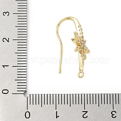 Латунные серьги-кольца из прозрачного кубического циркония&nbsp;LS-KK-H521-01G