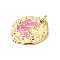 Pendentifs en laiton émaillé de placage de crémaillère&nbsp;KK-S372-04A-02