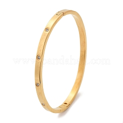 Braccialetti in acciaio inossidabile 304 con strass per donna&nbsp;BJEW-Z092-05G