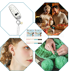 Кулон в виде головы кошки из сплава эмали с замком маркеры петель&nbsp;HJEW-AB00080