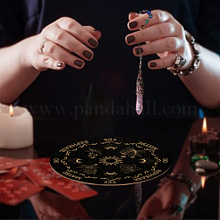 Ahademaker 1 шт. натуральный розовый кварц маятник биолокации кулон&nbsp;DIY-GA0003-53H