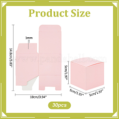 Квадратные подарочные коробки для хранения серег и ожерелья из крафт-бумаги&nbsp;CON-WH0095-90B-01