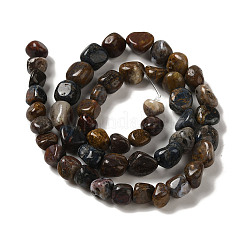 Brins de perles de jade en soie dorée naturelle&nbsp;G-B078-D24-01