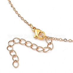 Colliers en laiton avec pendentif avec zircone cubique de micro pave&nbsp;NJEW-JN02934-01