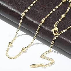 Halsketten mit Messingkugeln für Damen&nbsp;NJEW-M051-01G