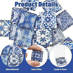 1 набор стеклянных кабошонов&nbsp;GGLA-YW0001-23