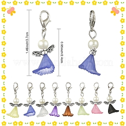 60 pendentif décoratif en perles acryliques et en verre&nbsp;HJEW-YW00251