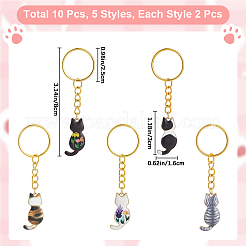 10 portachiavi in lega 8 stili&nbsp;KEYC-CP00010