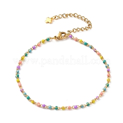Set di gioielli con bracciali e collane a maglie in acciaio inossidabile smaltato 304&nbsp;SJEW-JS01137