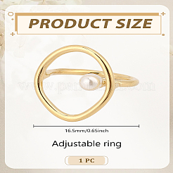 1 шт. ионное покрытие (IP) 304 нержавеющая сталь овальные манжеты палец кольца для женщин&nbsp;RJEW-LP0002-78