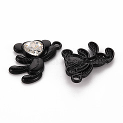 Pendentifs en strass en alliage peint en spray&nbsp;PALLOY-Q433-033C-RS