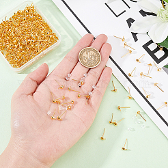 400 шт. латунные серьги-гвоздики&nbsp;KK-DC0001-02