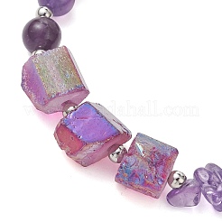 4 bracciale con perline di pietre preziose miste naturali e sintetiche per donna&nbsp;BJEW-TA00713