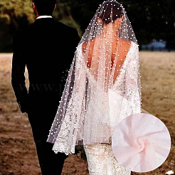 Жемчужная нейлоновая сетчатая ткань&nbsp;DIY-WH0569-02A